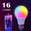 16 لون RGB لمبة LED متعدد الألوان لمبة E27 220 فولت الإضاءة المنزلية عكس الضوء 24 مفتاح التحكم عن بعد مصباح ذكي مصباح لتهيئة الجو