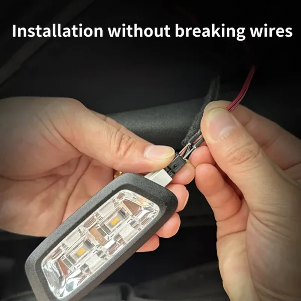 إضاءة صندوق السيارة عالية السطوع، الإضاءة المحيطة، الديكور الداخلي، أسلاك LED، شريط إضاءة الباب الخلفي بدون مستشعر تلقائي