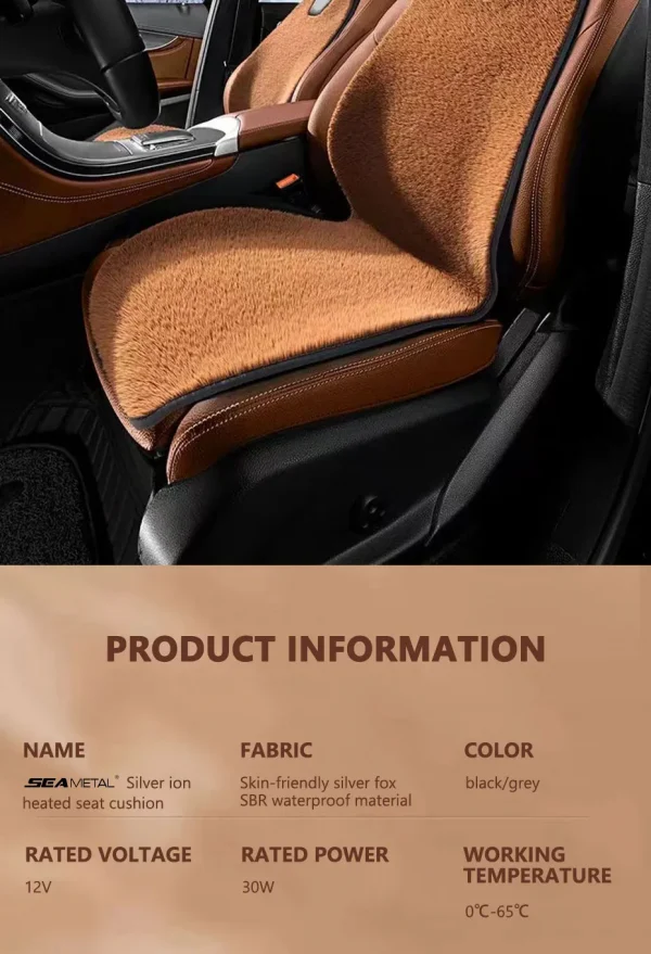 Seametal التدفئة وسادة مقعد السيارة تيار مستمر 12 فولت التدفئة السريعة مقعد السيارة سخان الشتاء الحرارية أفخم وسادة مقعد العالمي لسيدان/Suv