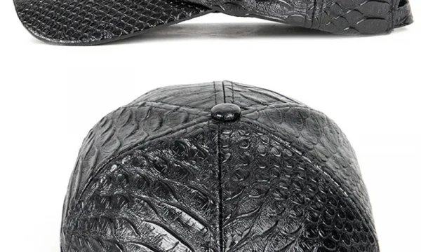 الرجال النساء رواية التمساح نمط بولي Leather الجلود الشرير ظلة قبعة بيسبول الربيع الرياضة واقية من الشمس الهيب هوب الرقص قابل للتعديل قبعة U13