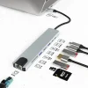 USB C HUB نوع C الفاصل إلى HDMI-4K محطة إرساء محول الكمبيوتر المحمول مع PD SD TF RJ45 Thunderbolt 3 لماك بوك اير M1 باد برو