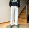 الخريف سراويل تقليدية الرجال موضة مستقيم منقوشة السراويل الرجال الشارع الشهير الهيب هوب فضفاض بنطال ذو قصة أرجل واسعة رجالي Vintage بنطلون M-3XL