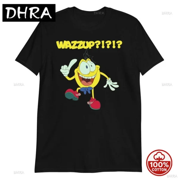 يبتسم الأصدقاء ليتل تشارلي أنيمي الكرتون الجرافيك تي شيرت خمر Harajuku نمط س الرقبة للجنسين عادية تي شيرت للرجال والنساء