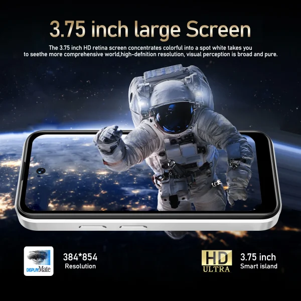 هاتف ذكي صغير FUFFI M17 Pro يعمل بنظام الأندرويد ومعرف الوجه محمول 8.1 هاتف محمول صغير بشاشة 3.75 بوصة عالي الدقة وذاكرة قراءة فقط 16 جيجابايت وبطارية 1500 مللي أمبير في الساعة ه