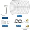 5G Ultra Wide-band Dual Polarized Directional Grid Parabolic Antenna 2*30dBi for Improve 5G 4G CPE MIMO Router Network Speed