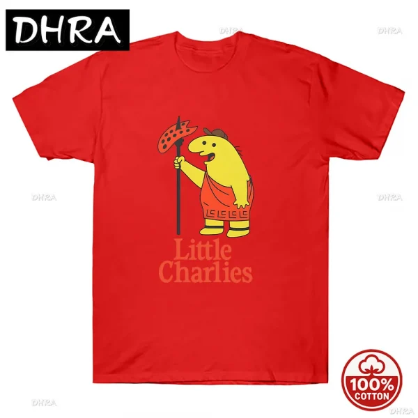 يبتسم الأصدقاء ليتل تشارلي أنيمي الكرتون الجرافيك تي شيرت خمر Harajuku نمط س الرقبة للجنسين عادية تي شيرت للرجال والنساء