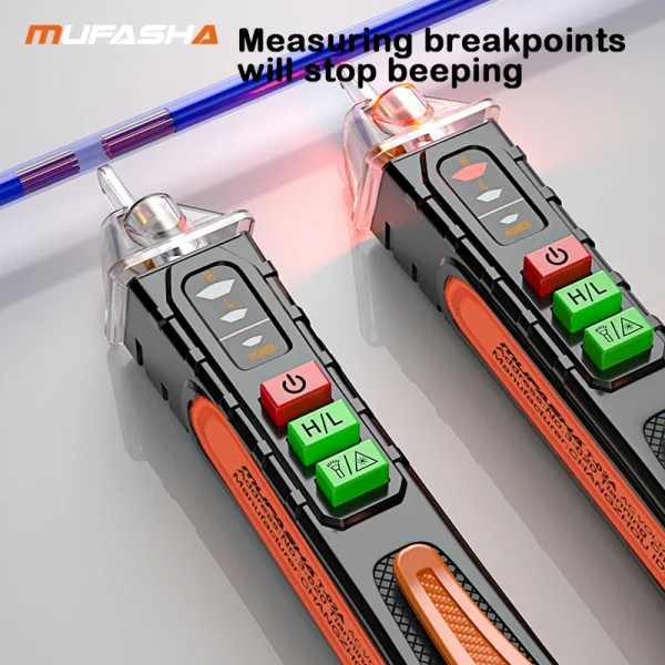 موفاشا عدم الاتصال كاشف جهد قلم كهربائي التيار المتناوب جهاز قياس الجهد الكهربائي الذكية توقف مكتشف 12-1000 فولت
