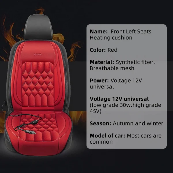 سيارة الحرارة وسادة مقعد التدفئة الكهربائية حصيرة العالمي الشتاء تصميم جديد 12 فولت/24 فولت وسادة للمقعد للمركبات التدفئة وسادة يغطي