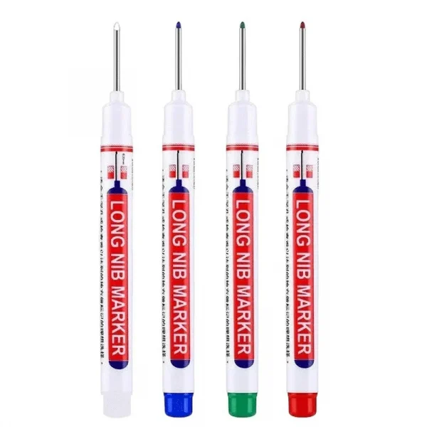 4 قطعة/المجموعة 20 مللي متر ثقب عميق طويل بنك الاستثمار القومي رئيس علامات للمعادن ثقب القلم مقاوم للماء الحمام النجارة الديكور متعددة الأغراض