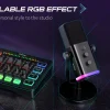 مجموعة بودكاست FIFINE الكل في واحد مع خلاط صوت RGB، مجموعة استوديو بث مع ميكروفون ديناميكي لتسجيل ألعاب الكمبيوتر - Ampligame KS5