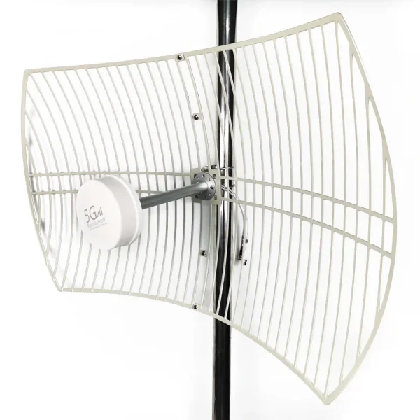 5G Ultra Wide-band Dual Polarized Directional Grid Parabolic Antenna 2*30dBi for Improve 5G 4G CPE MIMO Router Network Speed