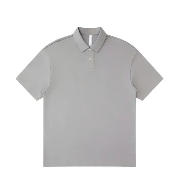 275 جرامًا من القطن الخالص بلون فضفاض قصير الأكمام قميص بولو قم بتخصيص تصميم نص الصورة الخاص بك للنساء والرجال