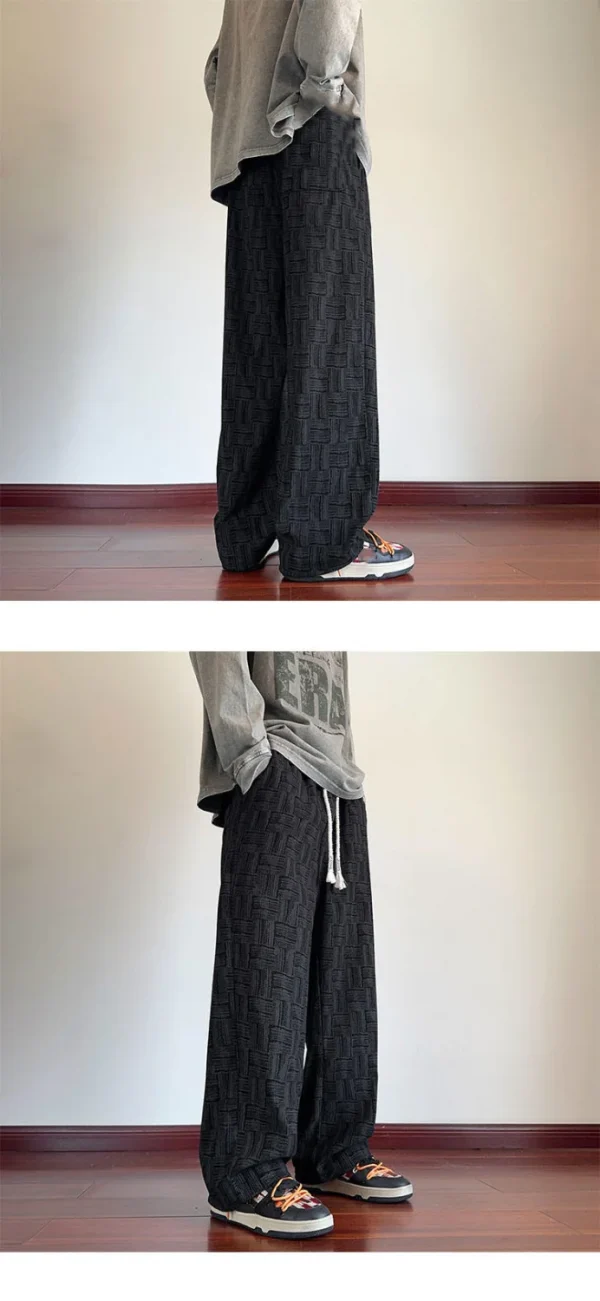 Summer Straight Chino Corduroy Men's Spring New Fashion Retro Sports Pants Loose Wide-legged Casual