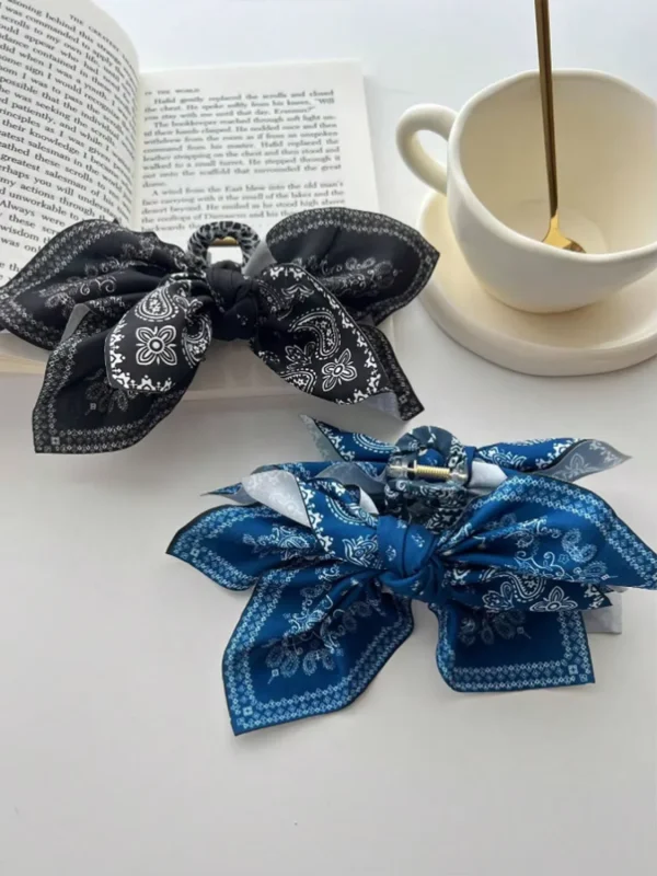 قطعة واحدة جديدة من زهرة الكاجو على الوجهين، مشبك للإمساك على شكل فراشة، مشبك شعر على شكل فراشة، مشبك أنيق لعطلة الصيف