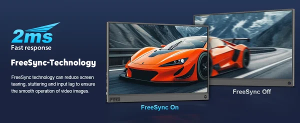 أمودو 15.6 بوصة شاشة محمولة 1920x1080P تمديد عرض IPS لوحة ال سي دي الثقب حامل VESA USBC Mini HDMI شاشة الهاتف المحمول