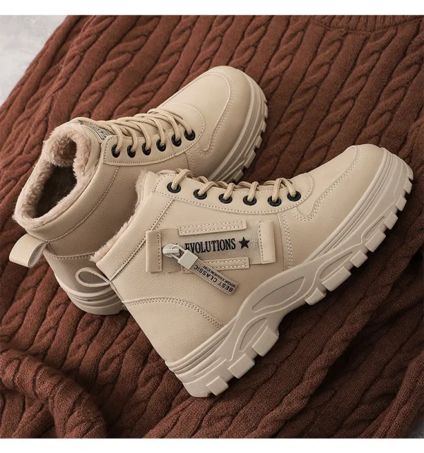 أحذية ثلج نسائية، أحذية قطنية صوفية شتوية، أحذية قطنية دافئة ومتعددة الاستخدامات، أحذية نسائية كبيرة الحجم