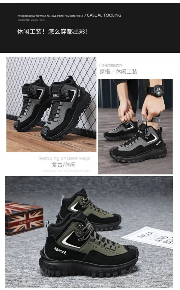 جديد الرجال عالية الجودة ماركة الأحذية الجلدية سلامة العمل الأحذية