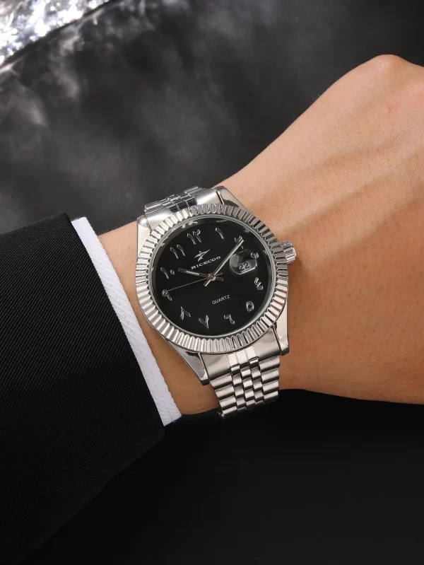 ساعة كوارتز رياضية من الفولاذ المقاوم للصدأ للرجال، ساعة يد فاخرة للأعمال، كرونوغراف Reloj للرجال والنساء، هدية عيد ميلاد