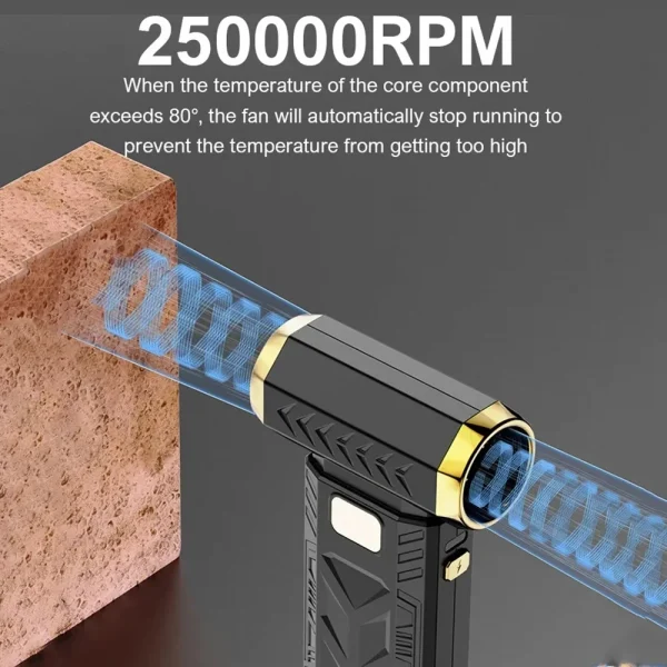 M18 فرش توربو منفاخ طائرة مروحة 400000 دورة في الدقيقة قوية الكهربائية المحمولة منظف الغبار 53 متر/الثانية نوع C شحن مروحة عنيفة