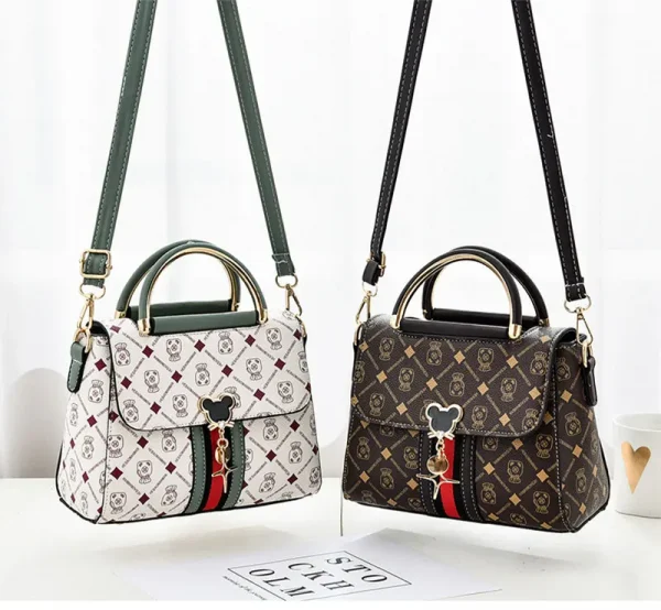 حقيبة كتف جديدة للنساء حقيبة حمل فاخرة حقيبة يد نسائية حقائب يد جلدية مطبوعة مشبك كتف واحد حقيبة ممتدة