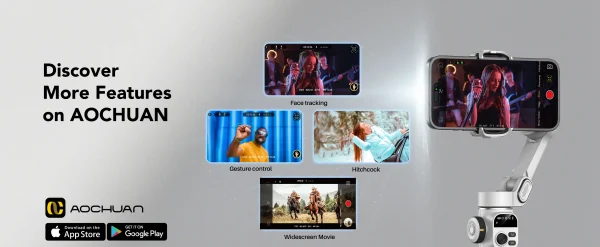 AOCHUAN Smart X2 3 Axis Gimbal Stabilizer للهواتف الذكية iPhone و Android Gimbal مع شاشة LED مدمجة لعمود التمديد