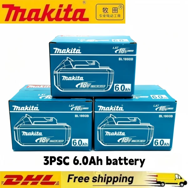 makita 18v battery Genuine 18V Makita 6Ah Makita Battery BL1840 BL1830B BL1850B BL1850 BL1860 BL1815 Replacement Lithium Battery