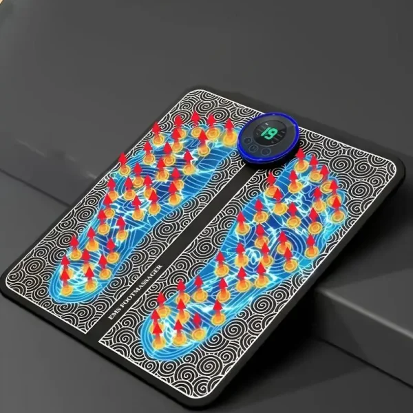 مدلك القدم 8 أوضاع 19 مستوى وسادة تدليك القدم الكهربائية قوة خفيفة الوزن تخفيف ضغط القدم قوة خفيفة الوزن