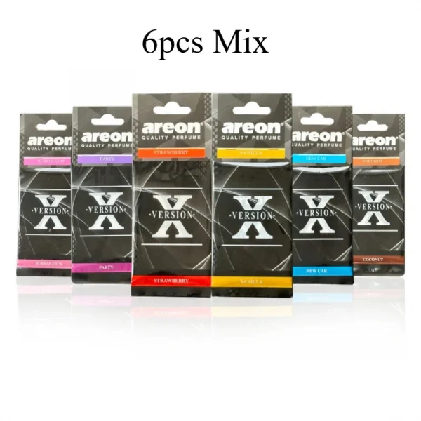 معطرات هواء السيارة عالية الجودة [الشكل X]، والتي يمكن استخدامها كزينة لمرايا الرؤية الخلفية للسيارة، متوفرة في مجموعات