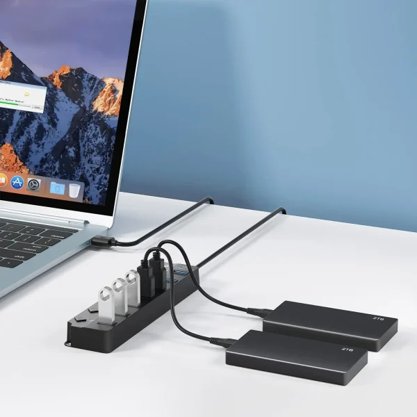USB 3.0 Hub USB Hub 2.0 متعدد USB الفاصل Hub 100 سنتيمتر كابل طويل متوسع متعدد للكمبيوتر المحمول ملحقات الكمبيوتر محول USB
