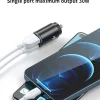 100 واط/200 واط QC3.0 PD شاحن سيارة صغير 12-24 فولت أخف شحن سريع سيارة USB نوع C شاحن ل شاومي سامسونج هواوي آيفون الطاقة
