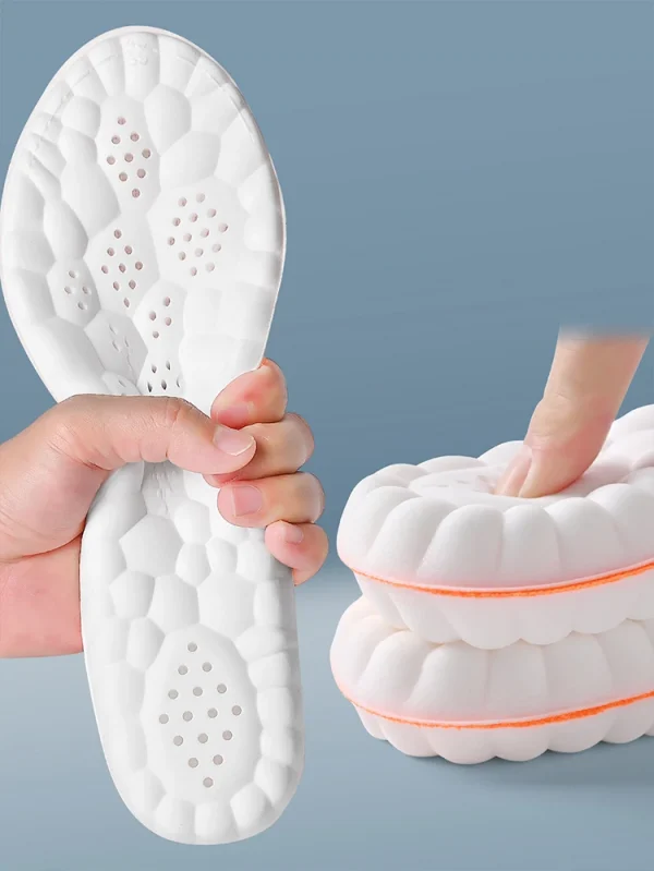 1/2/4pairs النعال الرياضية اللاتكس لينة عالية المرونة منصات الأحذية تقويم العظام تنفس امتصاص الصدمات وسادة نعل داخلي داعم للقوس