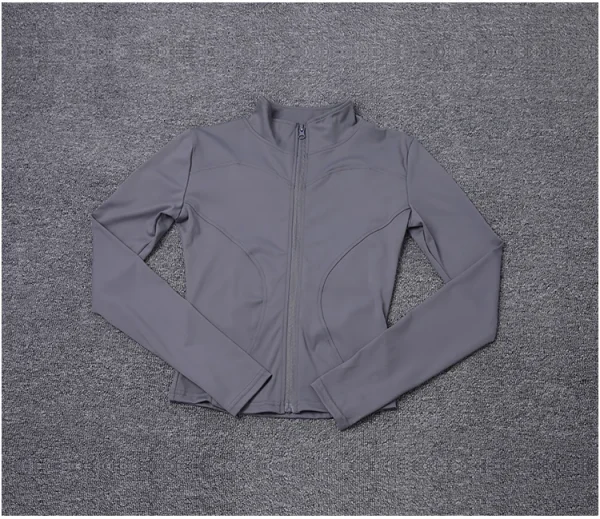 سترة رياضية نسائية بأكمام طويلة، معطف للتمرين في صالة الألعاب الرياضية، ملابس رياضية لليوجا