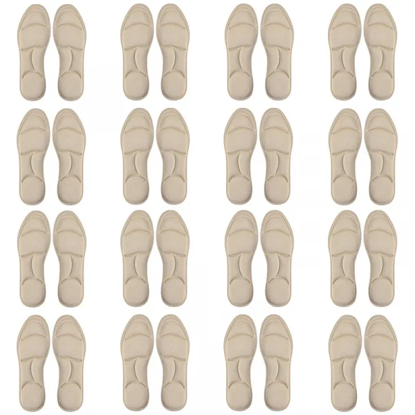 4 قطع نعال إسفنجية للتدليك 5D سميكة قابلة للتنفس توسيد مريح مناسب لنعال الكعب العالي