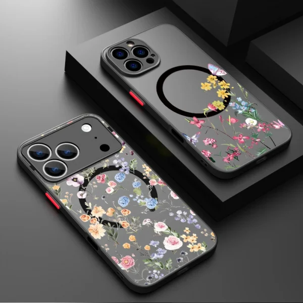 حافظة لهاتف آيفون اير 17 16 15 14 13 برو ماكس 12 برو 16 بلس 16e 11 لهاتف Magsafe مضاد للصدمات