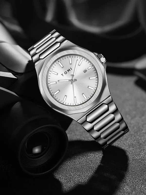 تومي الأعمال الفاخرة ساعة رجالية هدية مجموعة صناديق وردة عالية الجودة الذهب حالة بسيطة ومتعددة الاستخدامات ساعة كوارتز Relogio Masculino