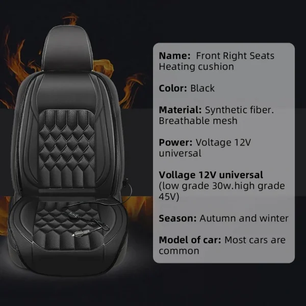 سيارة الحرارة وسادة مقعد التدفئة الكهربائية حصيرة العالمي الشتاء تصميم جديد 12 فولت/24 فولت وسادة للمقعد للمركبات التدفئة وسادة يغطي