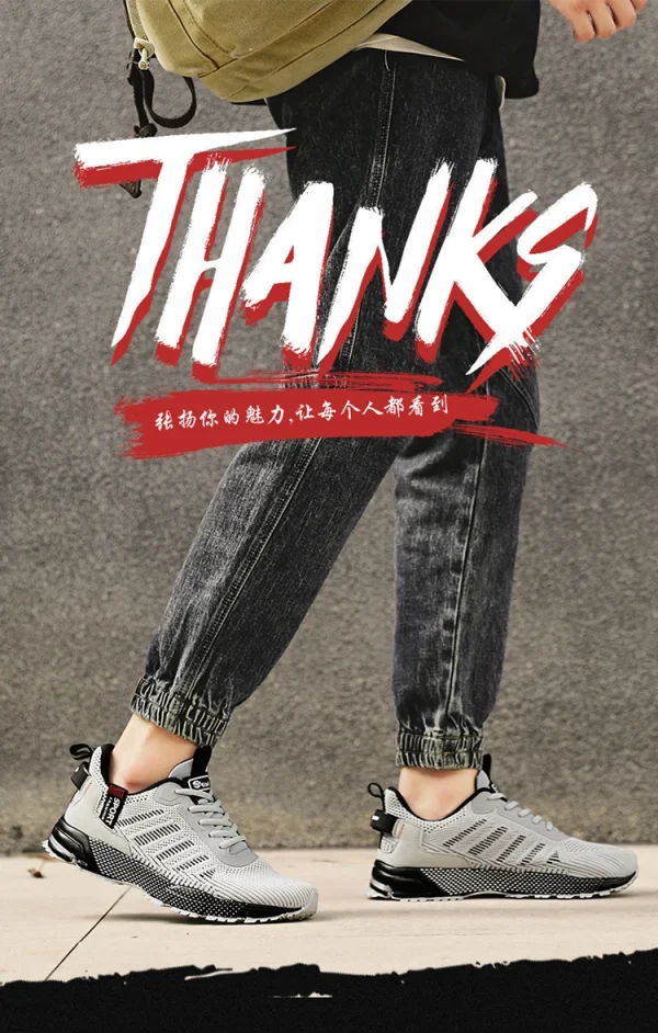 🔹 حذاء رياضي رجالي خفيف وقابل للتنفس.