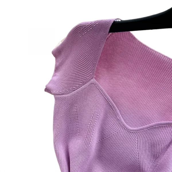 المرأة الأرجواني الحبيب الرقبة قصيرة الأكمام بسط مضلع متماسكة Bodycon ميدي فستان الصيف شاطئ عطلة حفلة فستان طويل