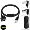 Ethernets Extension Cord CAT6e RJ45 Extension Cord with On Off Switchs Male to Female/90Degree RJ 45 8p8c Networks Cable 0.6m 1m