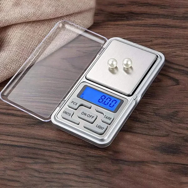 مقياس صغير 500 جرام/300 جرام/200 جرام/100 جرام × 0.01 جرام /0.1 جرام دقة ميزان مجوهرات رقمي إلكتروني دقيق ميزان جيب للذهب