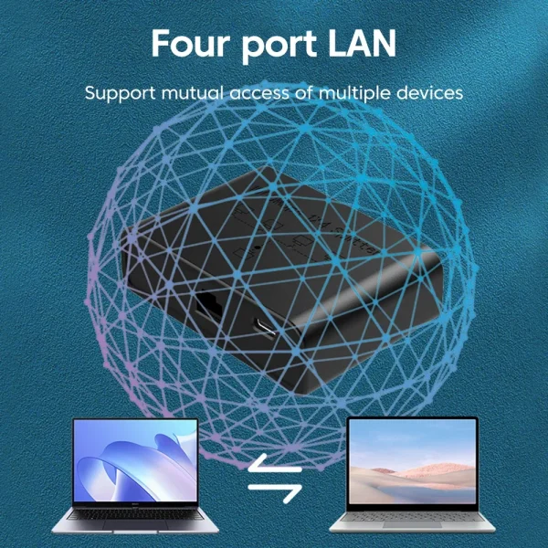 VIKEFON 5-port جيجابت جهاز سويتش للشبكات إيثرنت RJ45 منفذ الشبكة كابل اتصال التبديل شبكة الفاصل كابل المتوسع