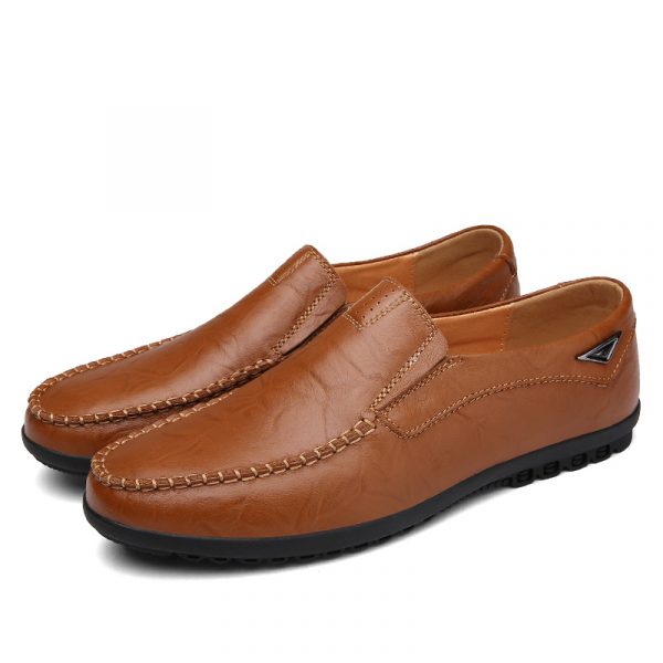 حذاء لوفر رجالي مريح غير قابل للانزلاق من الجلد الصناعي