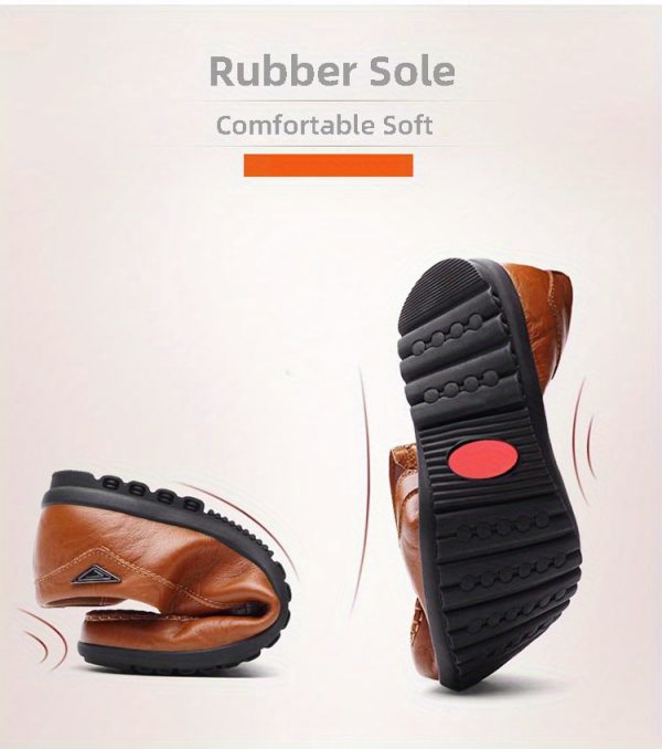 حذاء لوفر رجالي مريح غير قابل للانزلاق من الجلد الصناعي