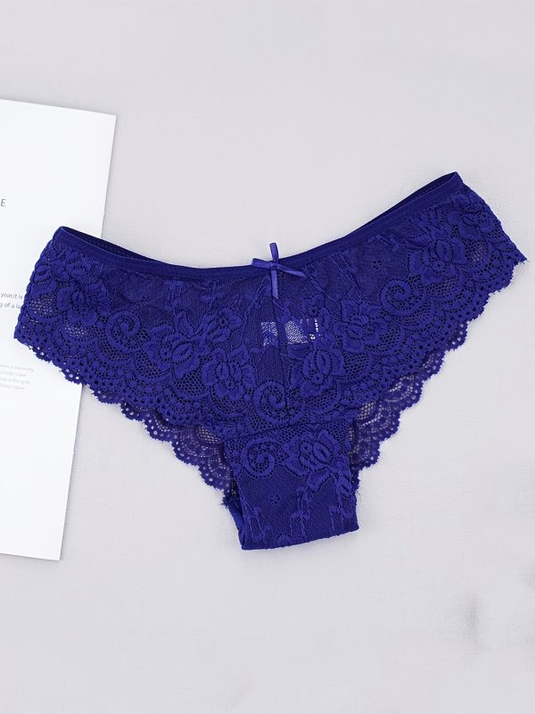 عبوة من 6 سراويل داخلية نسائية من الدانتيل بخصر منخفض