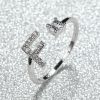 [Silvery Couple Ring] Silvery AZ Letter Ring Initials | Popular Fashion Wedding Love Couple Rings Bridesmaid Gift