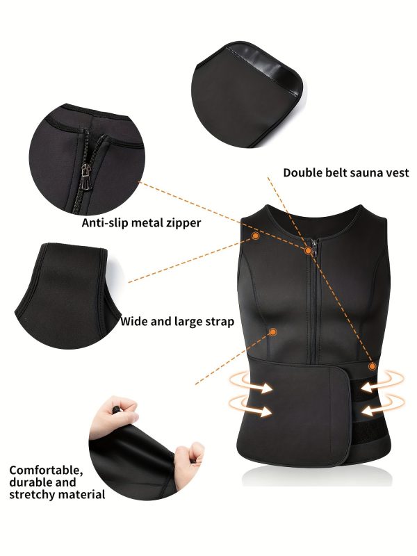 قميص بدون أكمام مضغوط قابل للتعديل للرجال، حذاء رياضي للخصر للرجال