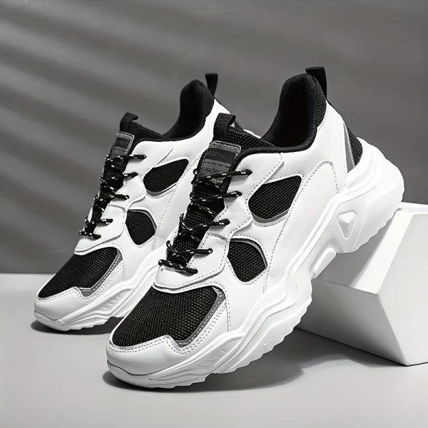 أحذية رياضية عصرية للرجال - أحذية رياضية كاجوال للأب، شبكة مسامية لزيادة الطول،