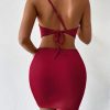 Women's Dresses Solid Sexy Backless One Shoulder Bodycon Dress