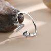 [Silvery Couple Ring] Silvery AZ Letter Ring Initials | Popular Fashion Wedding Love Couple Rings Bridesmaid Gift