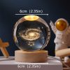 1pc USB Cable 3D Moon/Sky Crystal Ball, Wooden Base Crystal Ball, Creative Crystal Ball Night Lamp, Desktop Decor, Christmas Gift